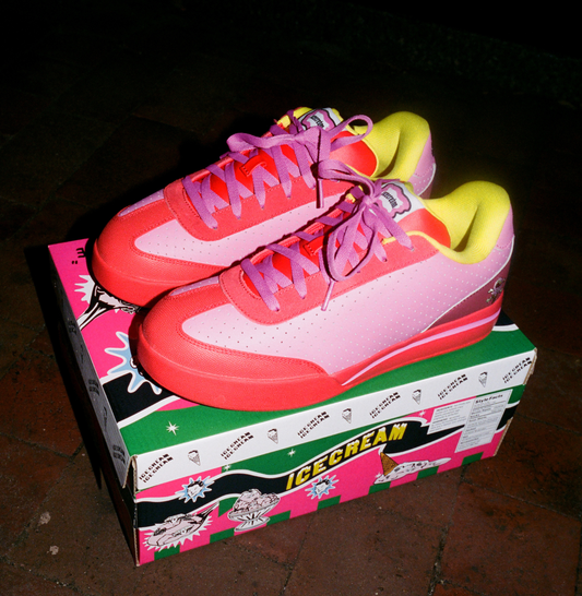 REEBOK FOOTWEAR UNISEX Reebok x BBC Board Flip Skate Shoes RED/YELLOW/PINK