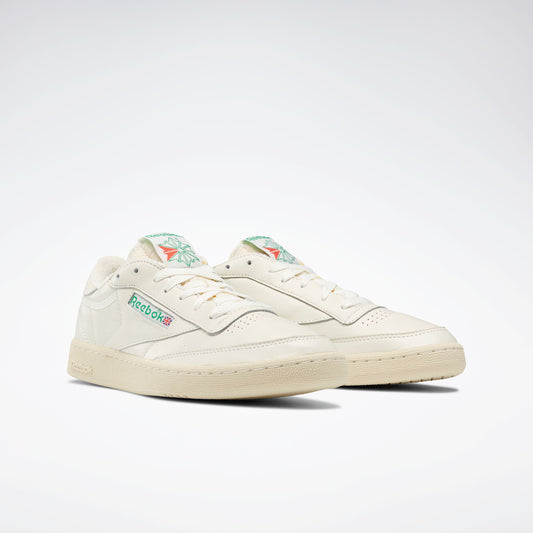 REEBOK FOOTWEAR UNISEX CLUB C 85 VINTAGE UNISEX TOP-CHALK/PAPERWHT/GLEN GREEN