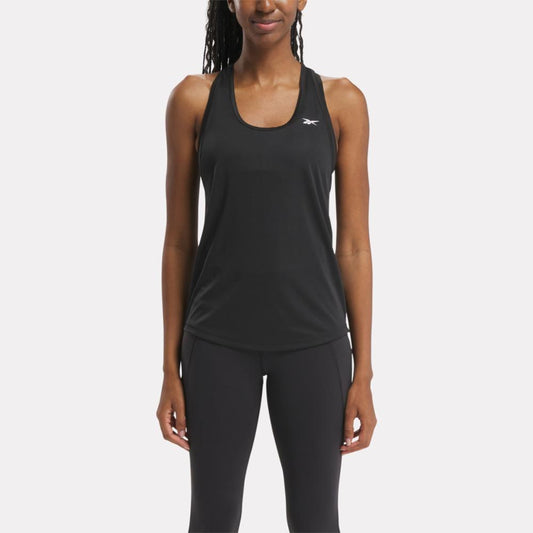 Reebok Apparel Women Workout Ready Mesh Back Tank Top NGHBLK