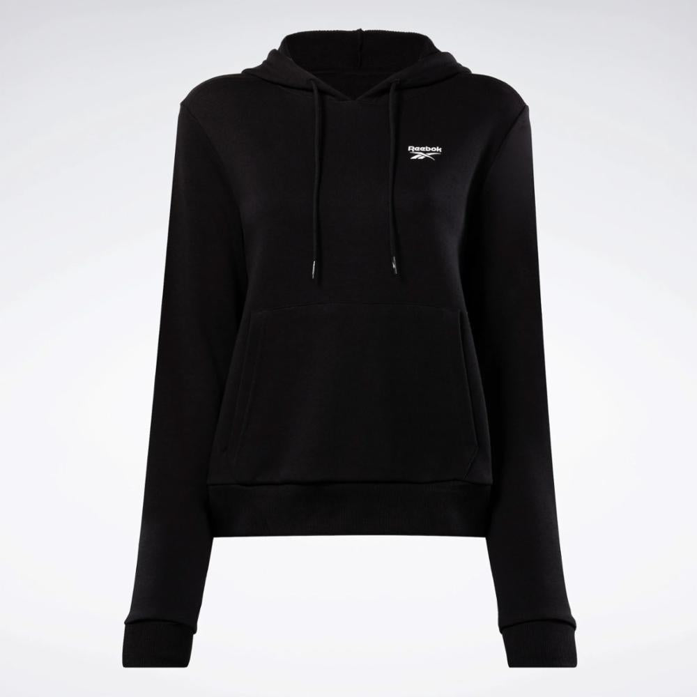 Reebok Apparel Women Reebok Identity Small Logo French Terry Hoodie BLACK
