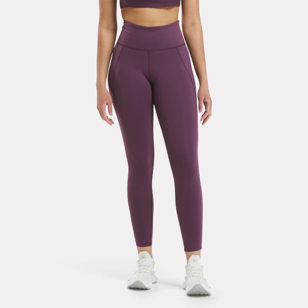 Reebok Apparel Women Lux High Rise Leggings MIDNIGHT PLUM