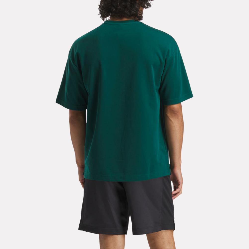Reebok Apparel Men Active Collective Short Sleeve T-Shirt COLLEGIATE GREEN