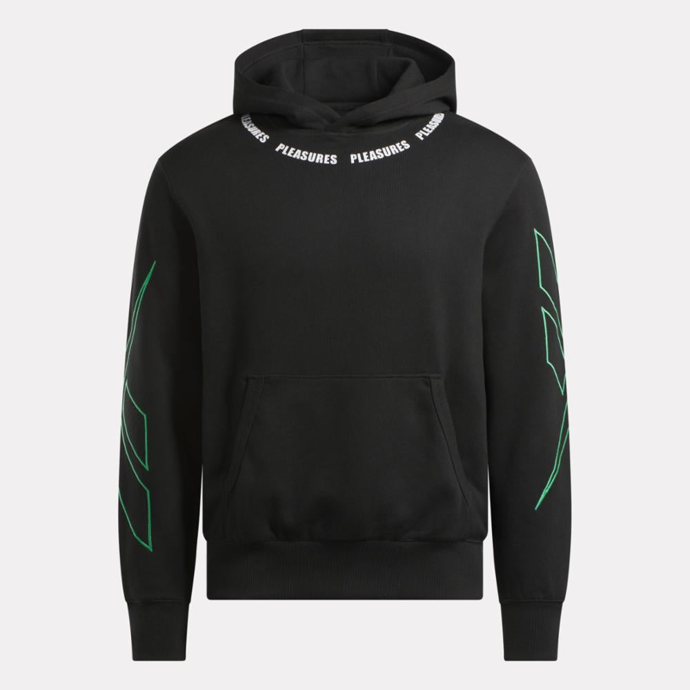 Reebok Apparel Men Reebok x Pleasures Hoodie BLACK