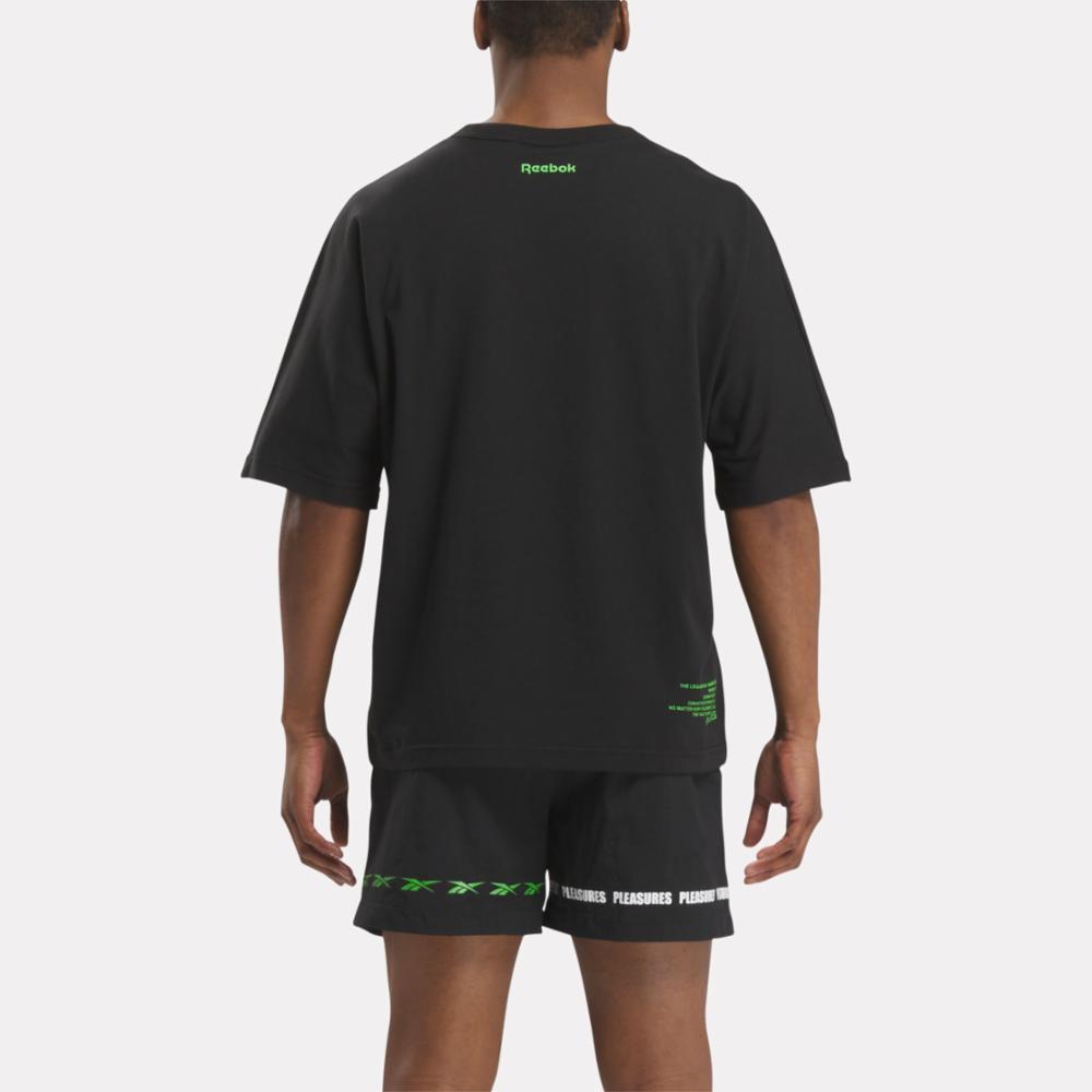 Reebok Apparel Men Reebok x Pleasures Tee BLACK