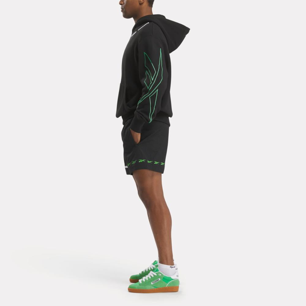 Reebok Apparel Men Reebok x Pleasures Shorts BLACK