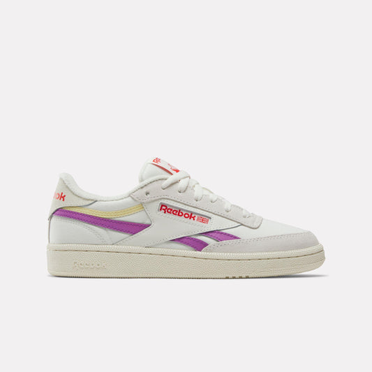 Reebok Footwear Women Club C Revenge Shoes CHALK/VINTAGECHALK/PURPLERAVE
