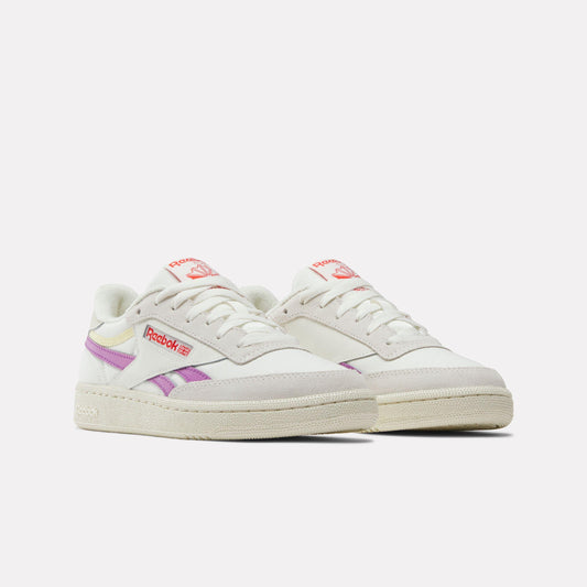 Reebok Footwear Women Club C Revenge Shoes CHALK/VINTAGECHALK/PURPLERAVE