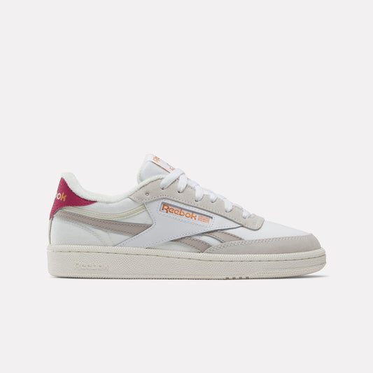 Reebok Footwear Women Club C Revenge Shoes WHITE/VERYBERRY/HAZYGREY