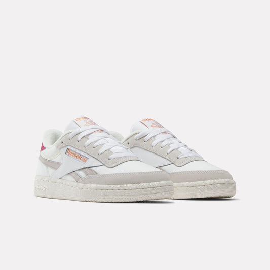 Reebok Footwear Women Club C Revenge Shoes WHITE/VERYBERRY/HAZYGREY
