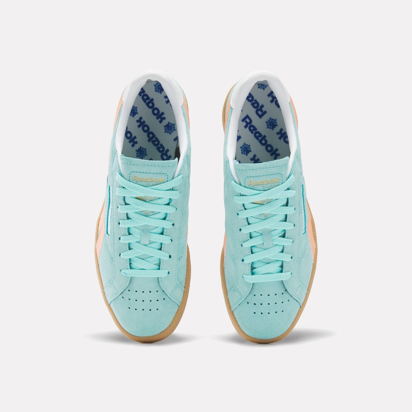 Reebok Footwear Men Club C Grounds UK Shoes AIAQUA/SUNKISSEDORANGE/GUM