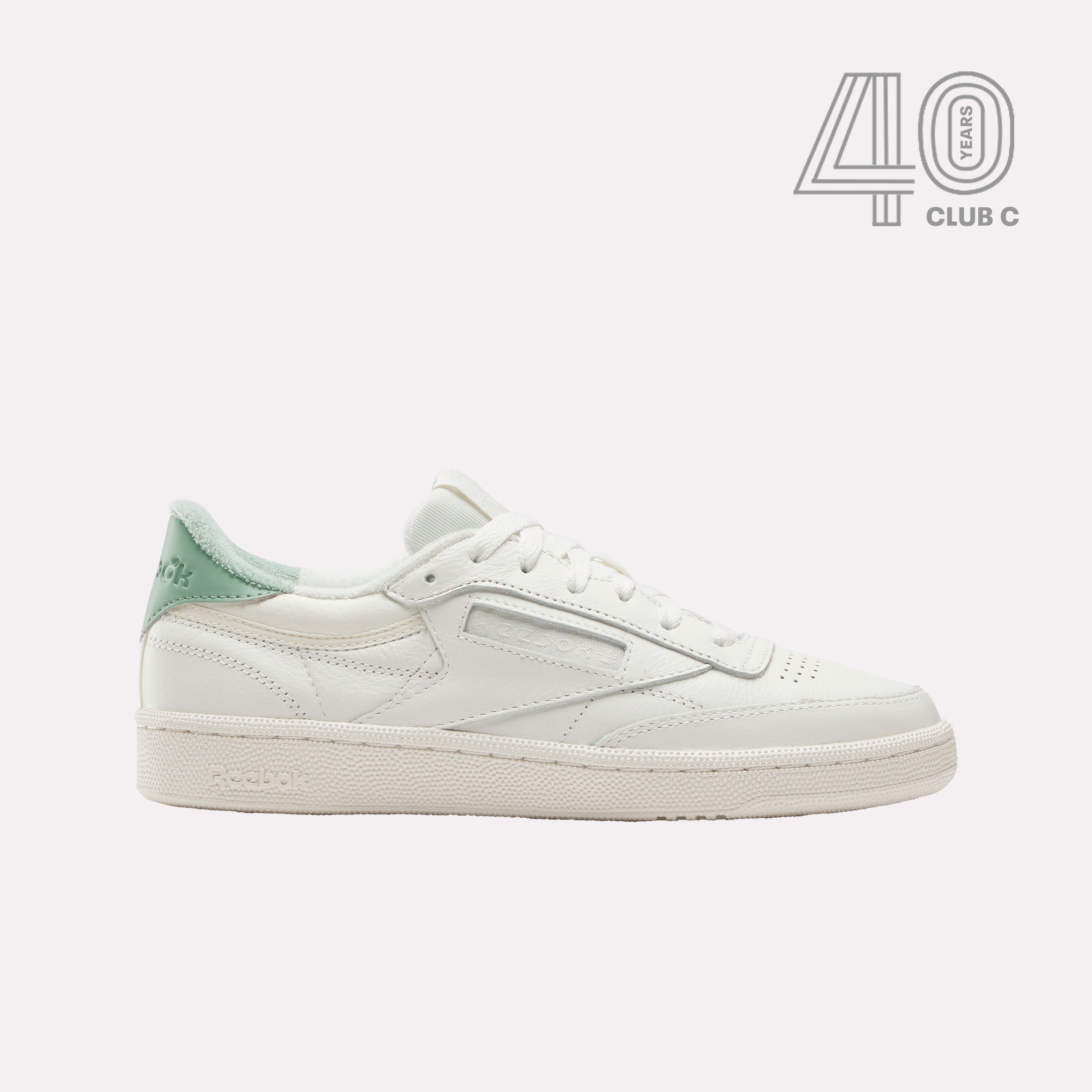 Reebok Footwear Women Club C 85 Vintage Shoes - 40th Anniversary CHALK/HYBRIDGREEN/BREAKAWAYGRE - 5 / M