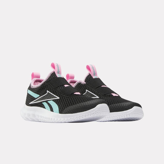 Reebok Footwear Kids Rush Runner Slip-On Shoes - Pre-School BLACK/AIAQUA/ASTROROSE