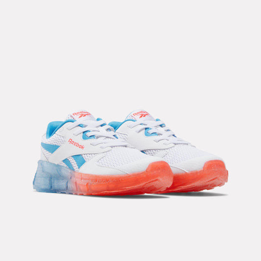 Reebok Footwear Kids Zig 'n Glow 2 Elastic Lace Shoes - Pre-School FTWRWHITE/ENERGYRED/ALWAYSBLUE