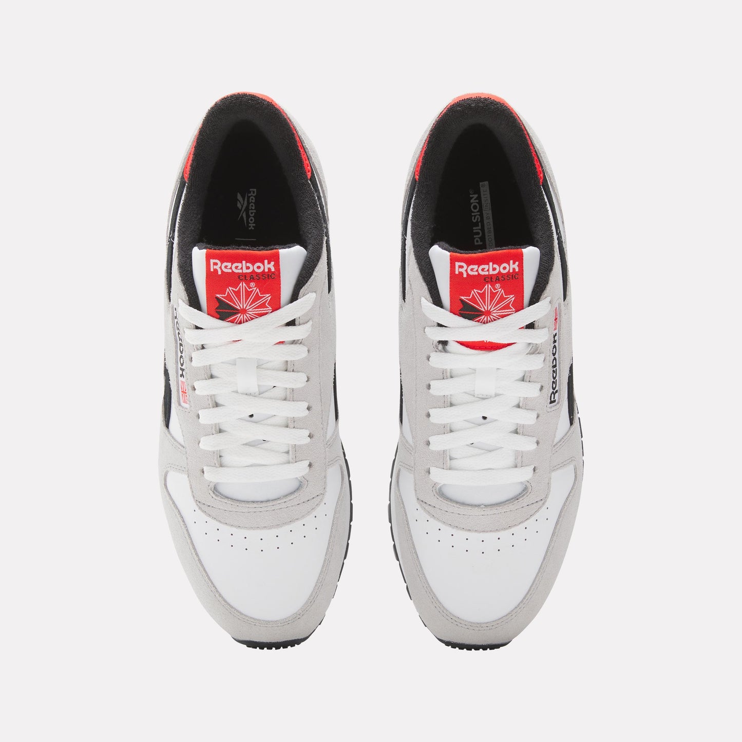 Reebok Footwear Men Classic Leather Shoes WHITE/MIST GREY/BLACK