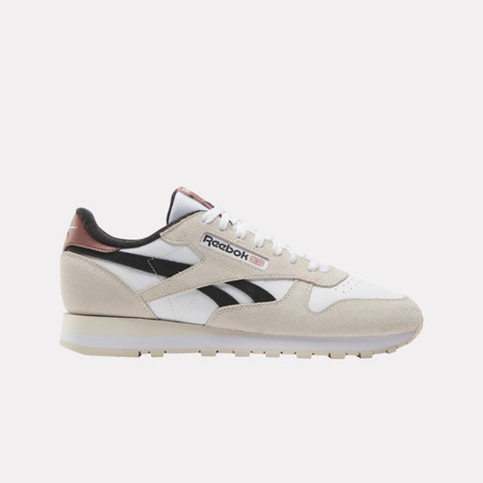 Reebok Footwear Men Classic Leather Shoes WHITE/SAND/BLACK
