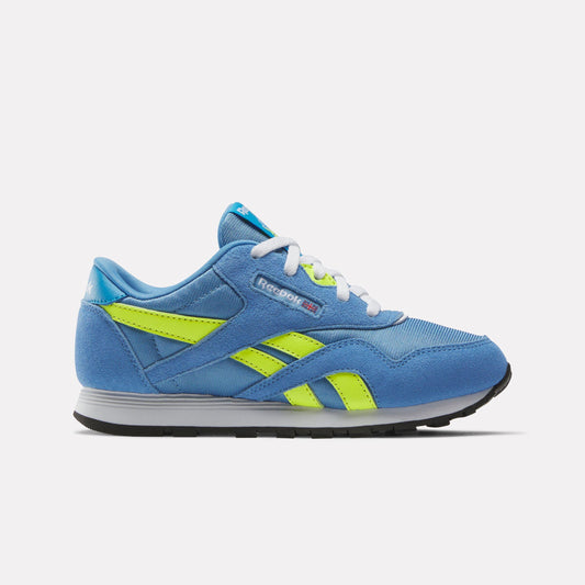 Reebok Footwear Kids Classic Nylon Shoes - Pre-School ESSENTIAL BLUE/SOLAR ACID YELL