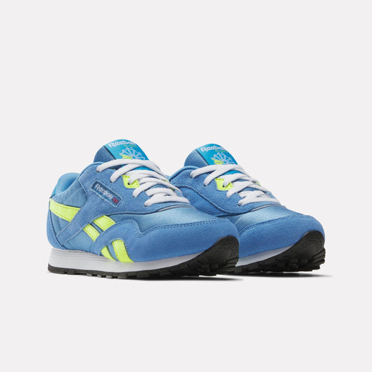 Reebok Footwear Kids Classic Nylon Shoes - Pre-School ESSENTIAL BLUE/SOLAR ACID YELL