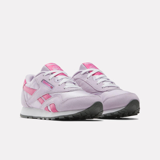 Reebok Footwear Kids Classic Nylon Shoes - Pre-School DIGITAL GLEAM/TRUE PINK/WHITE