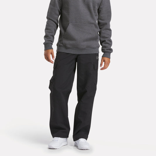 Reebok Apparel Men Icon Elements Woven Cargo Pants BLACK