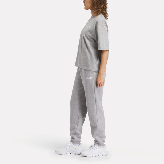 Reebok Apparel Women ID Energy Brand Proud T-Shirt MGREYH