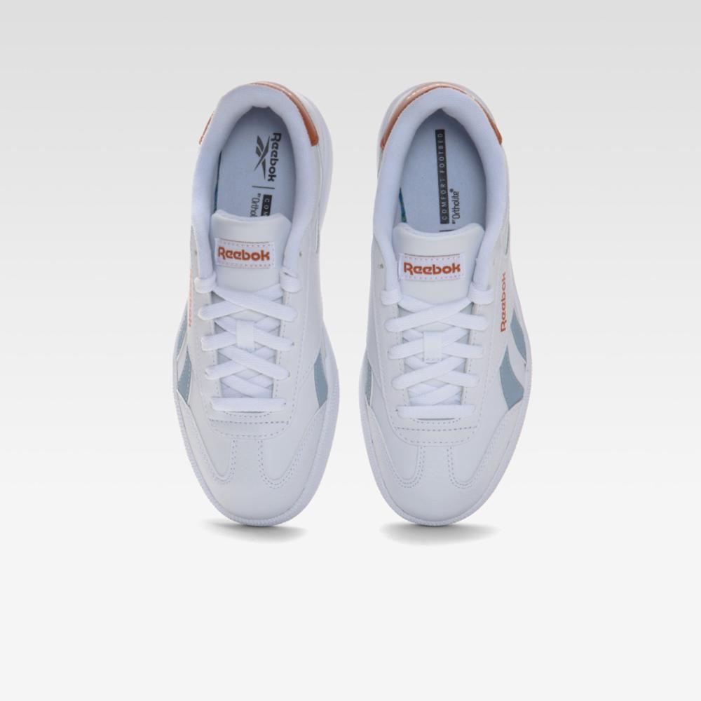 Reebok Footwear Women Reebok Smash Edge Shoes WHITE/PALEBLUE/TERRACOTA