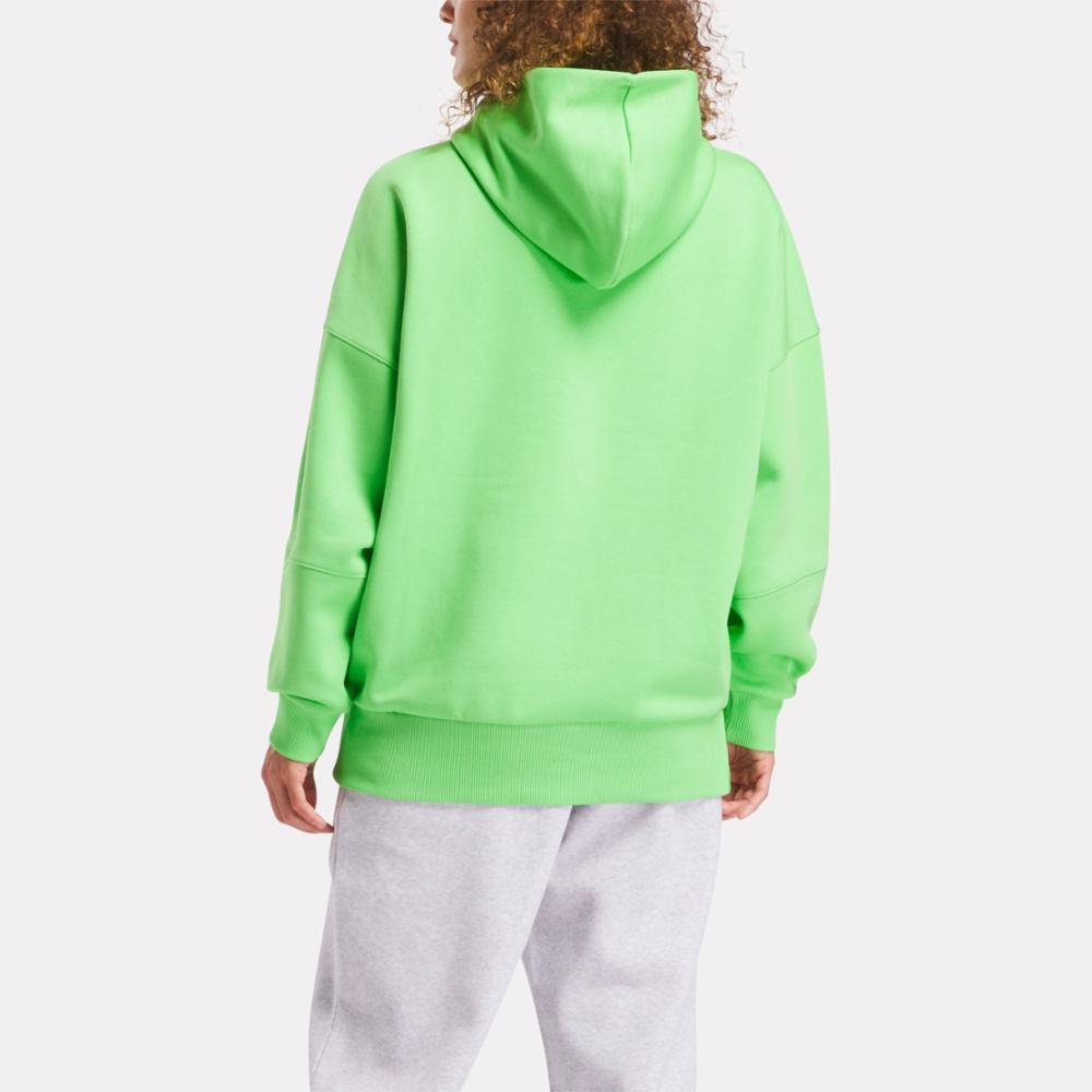 Reebok Apparel Women Lux Oversized Hoodie SOLAR LIME