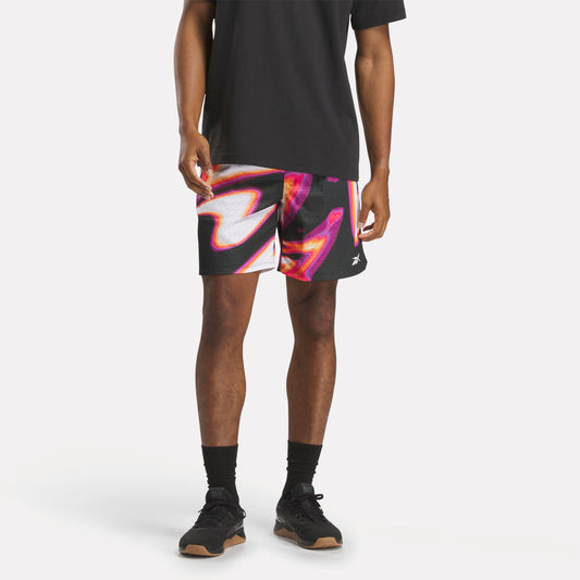 Reebok Apparel Men Basketball Transition Shorts 7" HEAT WAVE