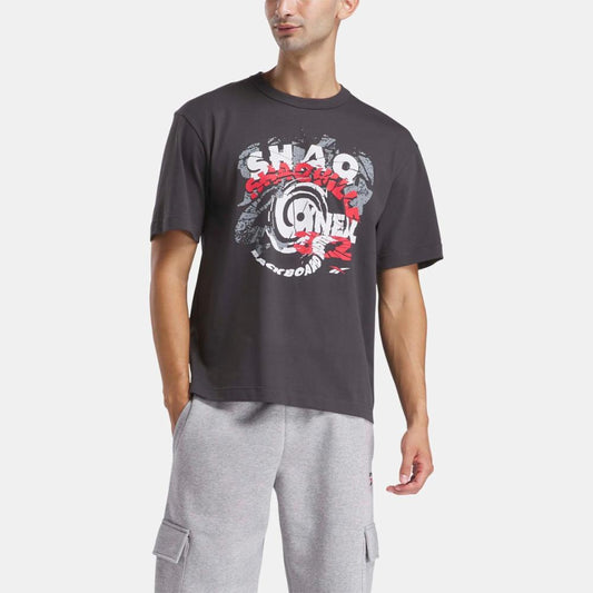 Reebok Apparel Men Graphic Series Shaq Spiral T-Shirt WASHED BLACK