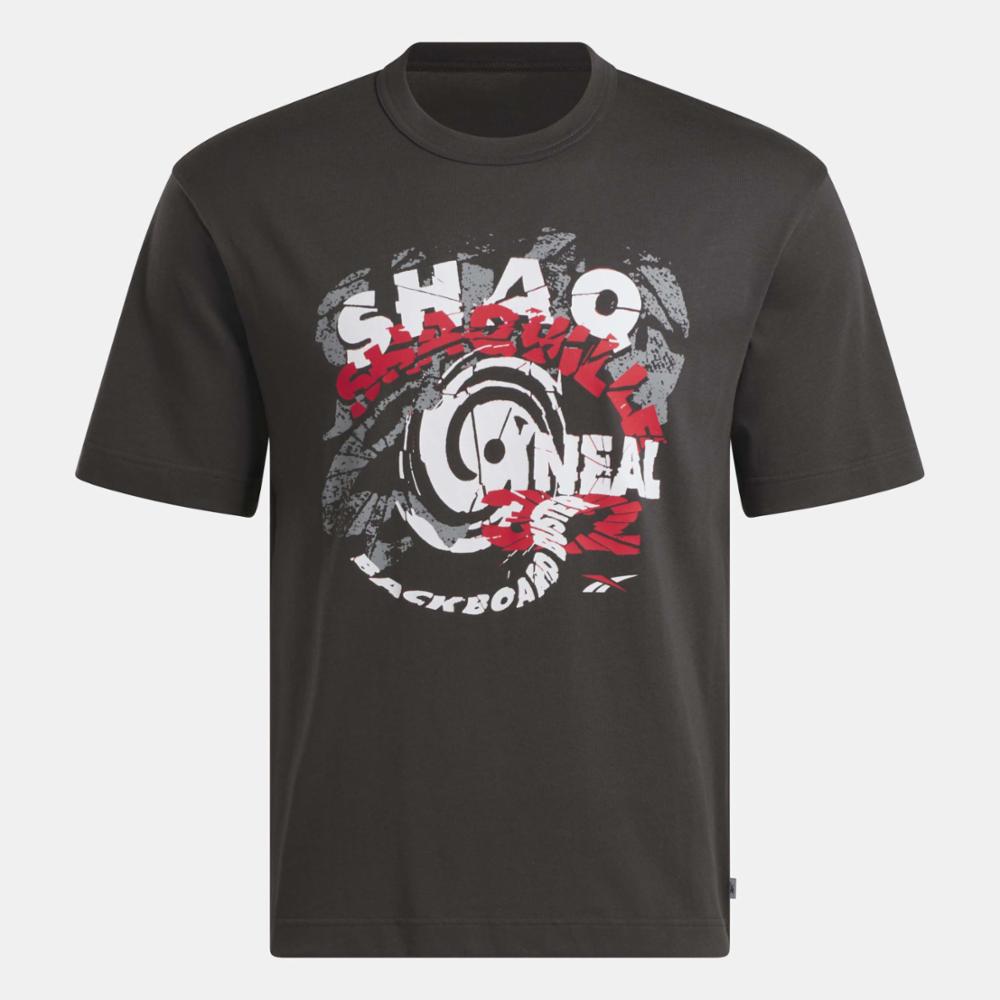 Reebok Apparel Men Graphic Series Shaq Spiral T-Shirt WASHED BLACK
