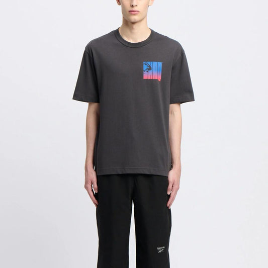 Reebok Apparel Men Graphic Series Shaq Logo T-Shirt WASHED BLACK