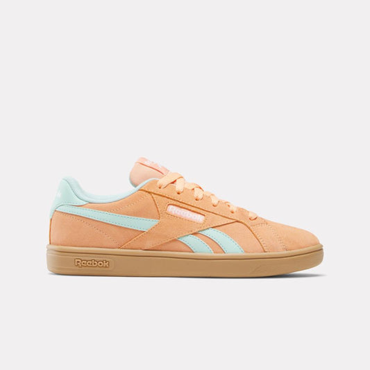 Reebok Footwear Women Reebok Court Retro Shoes SUNKISSEDORANGE/GLITCHAQUA/GUM