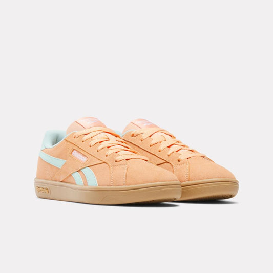 Reebok Footwear Women Reebok Court Retro Shoes SUNKISSEDORANGE/GLITCHAQUA/GUM