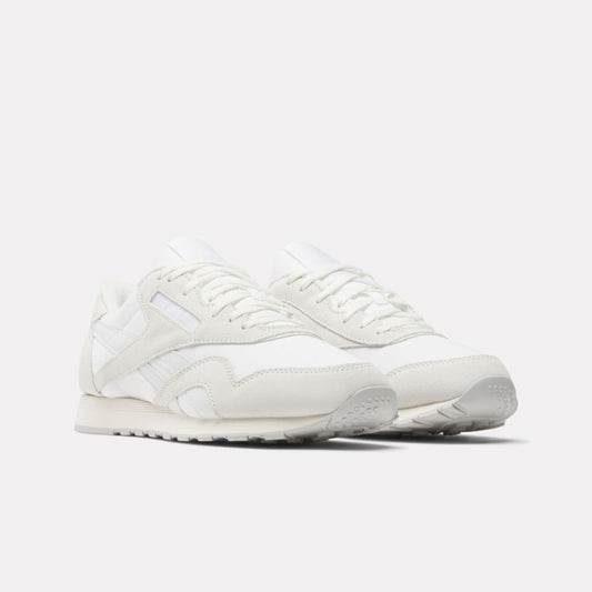 Reebok Footwear Men Classic Nylon Shoes WHITE/BARELY GREY/CHALK