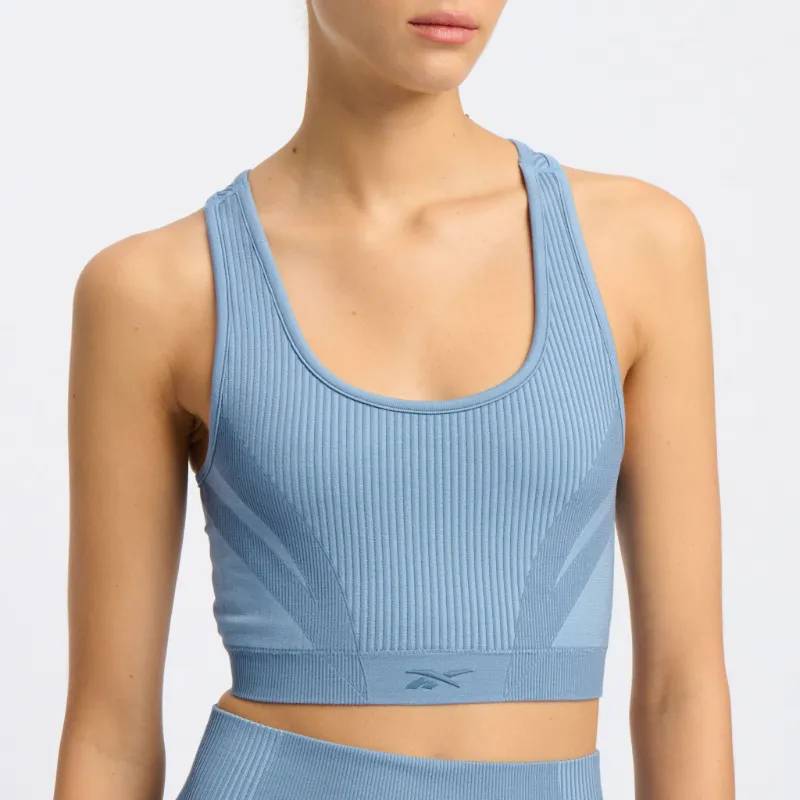 Reebok Apparel Women RBK-Lab Seamless Sports Bra UPGRADE BLUE