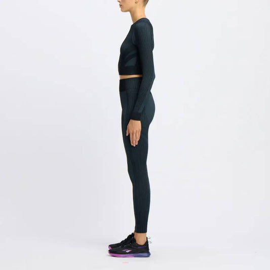 Reebok Apparel Women RBK-Lab Long-Sleeve Seamless Top BLACK