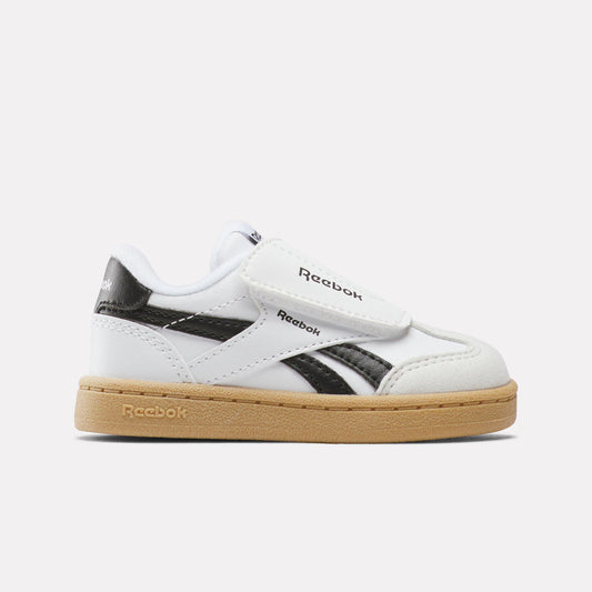 Reebok Footwear Kids Smash Edge Hook-And-Loop Shoes - Baby & Toddler FTWRWHITE/BLACK/RGUM1