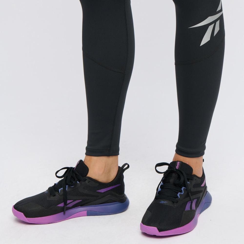 Reebok Apparel Women Running Logo Vector Leggings NGHBLK