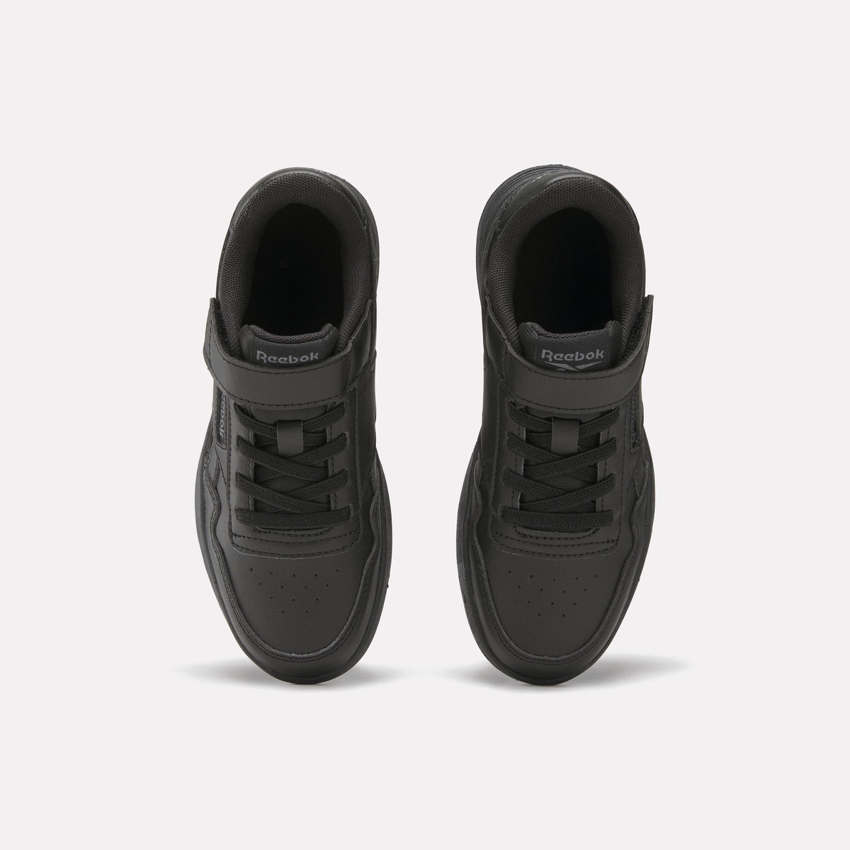REEBOK FOOTWEAR KIDS Court Advance Elastic & Top Strap Shoes - Pre-School BLACK/BLACK/BLACK