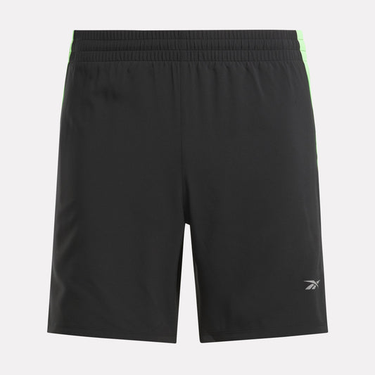 Reebok Apparel Men Running Two-In-One Shorts 5" BLACK/SOLAR LIME