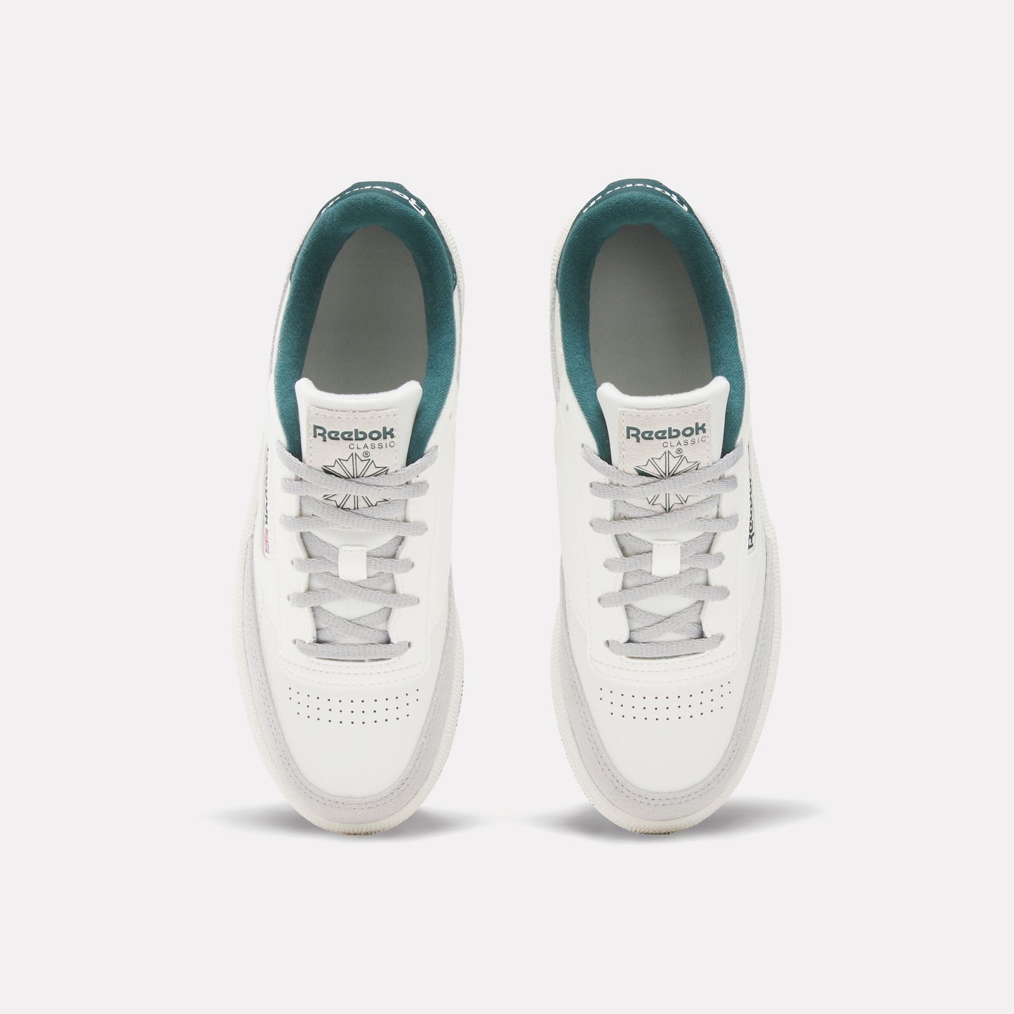 REEBOK FOOTWEAR KIDS Club C Shoes - Grade School CHALK/GREY1/FROSTGREEN