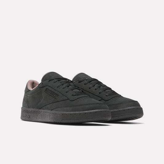REEBOK FOOTWEAR UNISEX Club C 85 Vintage Shoes - 40th Anniversary BLACK/WASHEDBLACK/TREKGREY