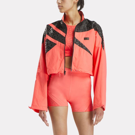 Reebok Apparel Women Reebok x Angel Reese Vector Track Jacket SUNSET CORAL