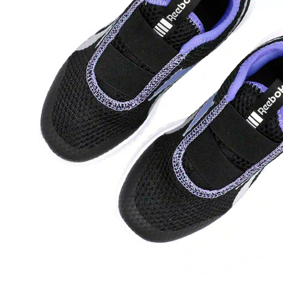 REEBOK FOOTWEAR KIDS Rush Runner Slip-On Shoes – Pre-School BLACK/SOLARPURPLE/SILVER