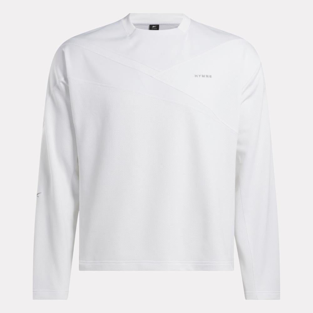 Reebok Apparel Men Reebok x HYMNE Long Sleeve Jersey T-Shirt WHITE