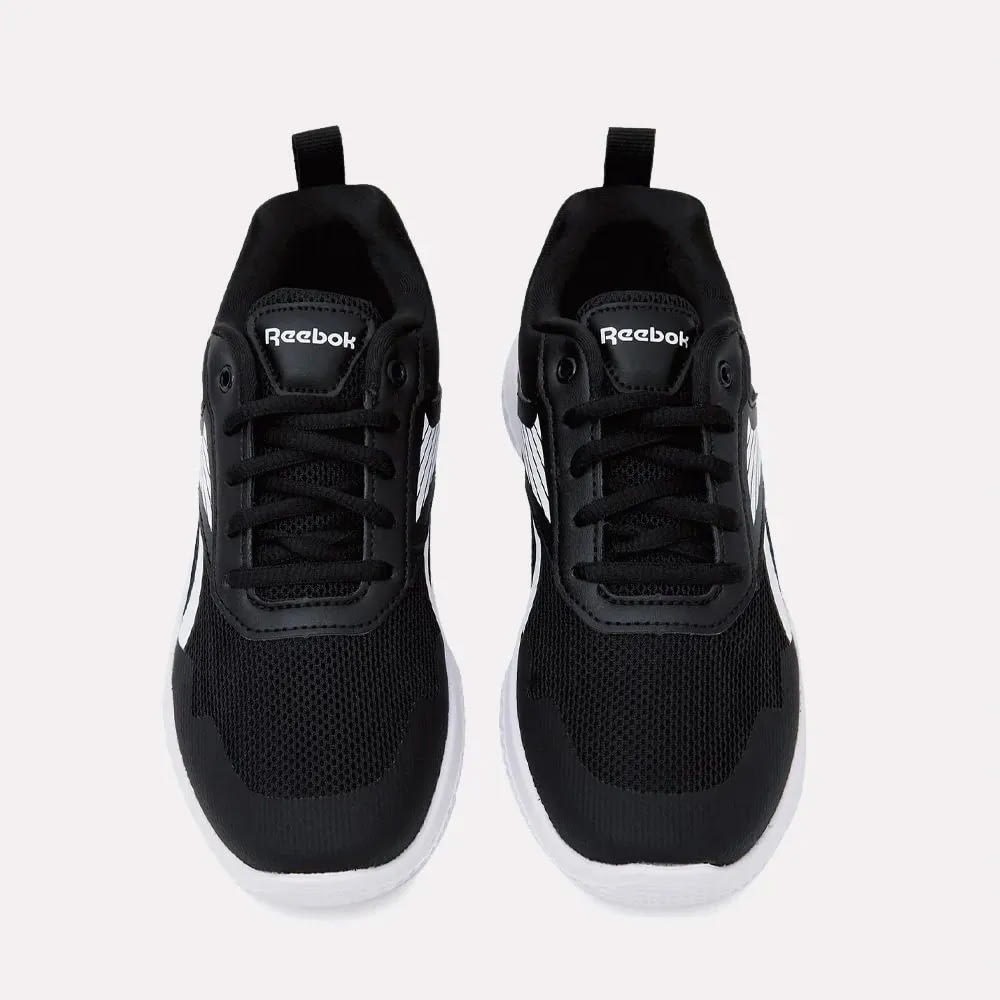 REEBOK FOOTWEAR KIDS Rush Runner Shoes - Pre-School BLACK/BLACK/WHITE