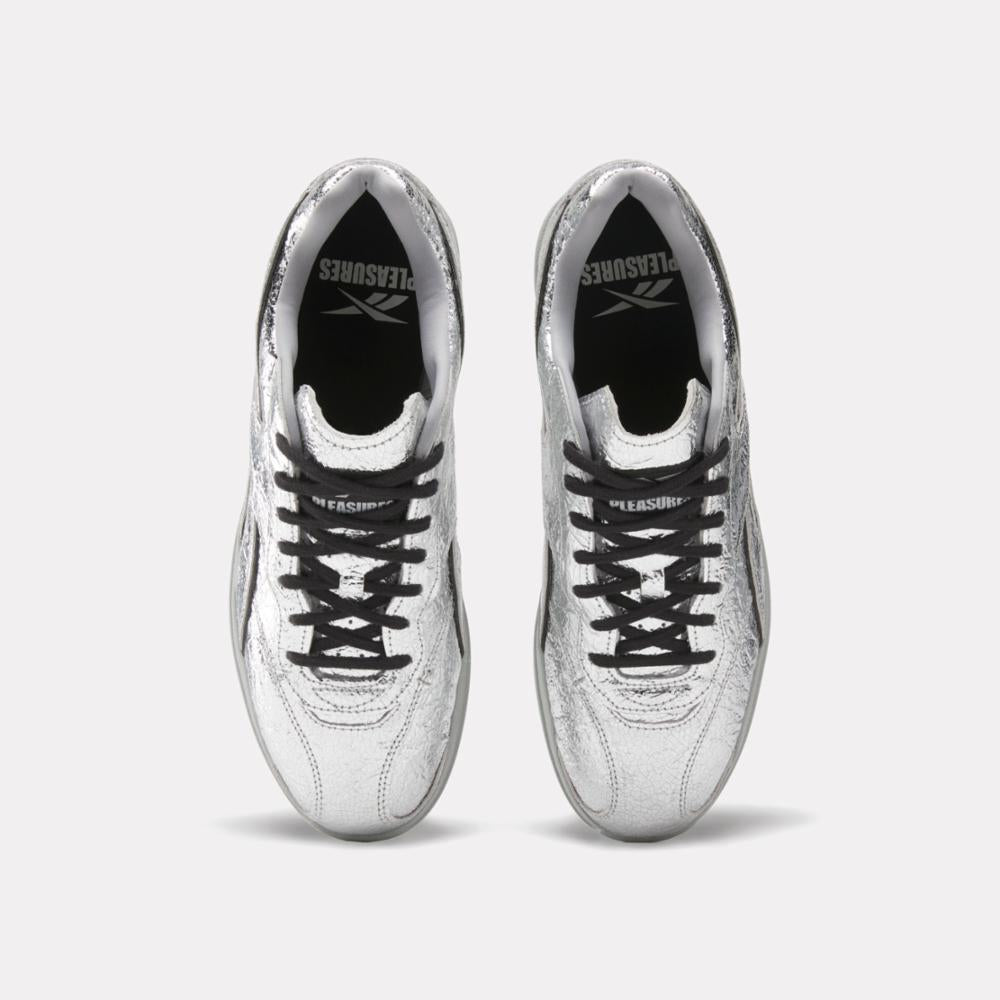 Reebok Footwear Men Reebok x PLEASURES Hammer Street Shoes SILVER/SILVER/BLACK