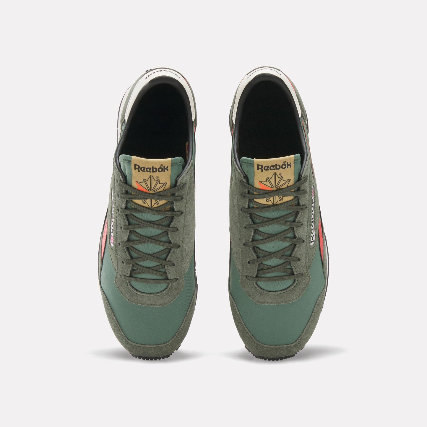 Reebok Footwear Men Aztec II Shoes GRIT GREEN/SEMI ORANGE FLARE/A