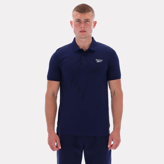 Reebok Apparel Men Classics Embroidered Polo Short Sleeve Shirt VECTOR NAVY