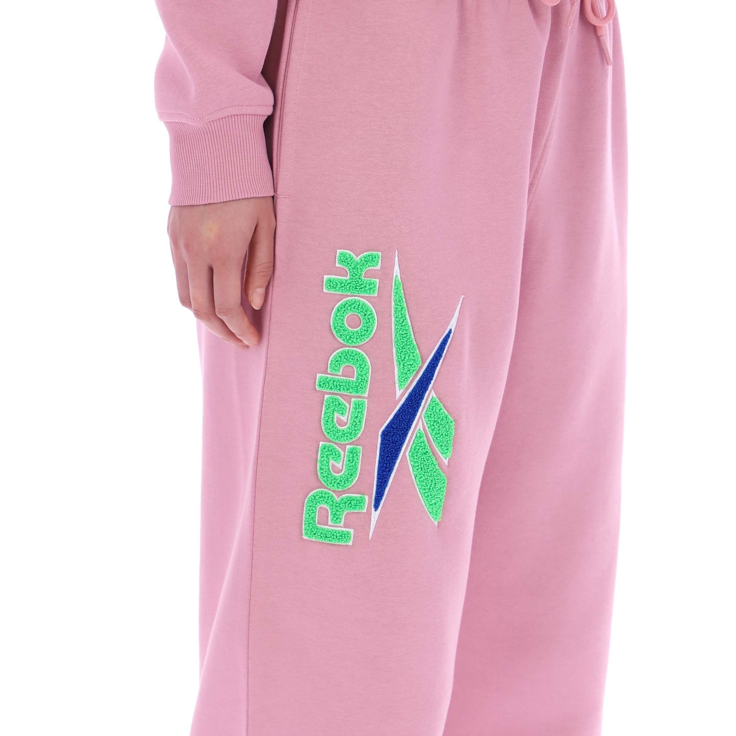 REEBOK APPAREL WOMEN Triple Boucle Big Logo Joggers DUSTY ROSE