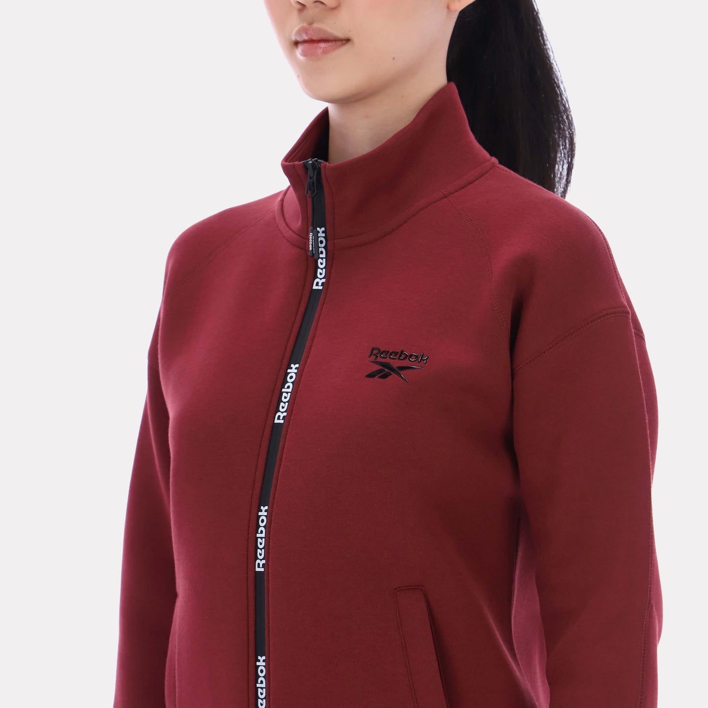 Reebok Apparel Women Scuba Track Jacket CLASSIC BURGUNDY